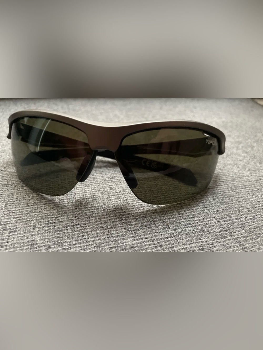 Tifosi Optics Matte Black Frame with Dark Green Lenses Sunglasses